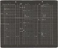 University Library Clavilux Keyboard Notation, #3 about 1922 30 White ink on