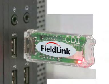 Insert the FieldLink device* into a USB port on your PC or laptop.