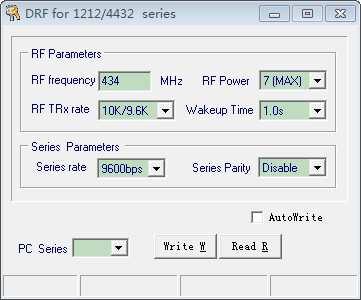 sleep status because it will detect SETA pin after a data transfer is finished. RF1212 3. Parameter Setting Users can configure the parameters (frequency, data rate, output power, etc.