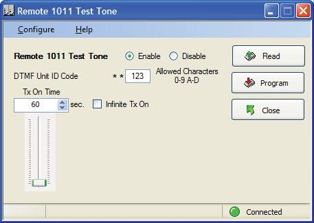 Remote Keying of 1011 Hz P25 Test Tone This feature is only applicable to P25 digital mode.
