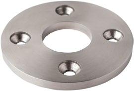 4212.150.14 Part # Diameter Material Alloy Finish Weight 9001 ø 1-1/2" Stainless Steel 304 #4 Satin 0.860 lbs. each New Cover Flange 0.73 4.
