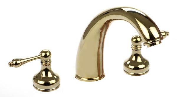 Roman Tub Filler Dynasty Roman Tub faucets feature solid brass construction, 1/4 turn washerless valves, 8 to 16 spread, and a 10 year warranty.