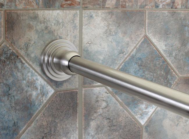 Polished Brass 72 Shower Curtain Rod & Mounting