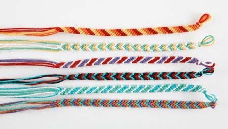 Free Craft Pattern from Lion Brand Yarn Lion Brand Bonbons Friendship Bracelets Pattern Number: L20076 SKILL LEVEL: Beginner SIZE: Varies Finished length about 7 in. (18 cm).