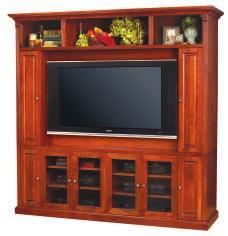 Shown in Classic Cherry Traditional (cont.) 82" 33 1 /2" 83" 56" Available (optional) on all Entertainment units: Matching 3 /4" thick wood Plasma mounting panel recessed back from front of cabinet.