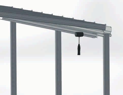 Image shows gutter channel fitted. Image shows gallows brackets fitted to gutter channel and post. Please see the position of the fixings.