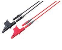 Options Options for voltage measurements Voltage Cord L9438-50 (Red x and black x, 000 V specifi cation) Grabber Clip 9243 (Red x and black x ) L9438-50 Cord length: 3 m