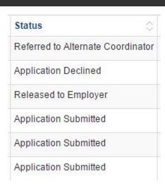 Checking on a job s status in NUcareers To review the status of your co-op applications: Click on the Cooperative Education menu in the main left navigation.