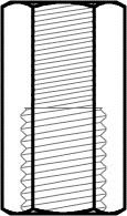 FIG. 105 REDUCING ROD COUPLING Function: Designed to provide a means of connecting two lengths of threaded rod with different diameters. Ordering: Specify figure number, rod size, and finish.