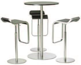 80 4 x item no 912511 chair ellini, high-polish white 1 x item no 9226340 table stand Sea, aluminium, h = 740 mm plastic top, lacquer white, Ø 700