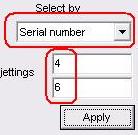 Serial Number When Serial Number is selected, it is additionally possible to specify the range of Serial Number.