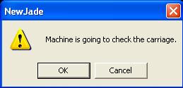 Just click OK, and the printer starts checking