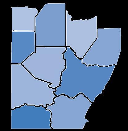 counties; one state