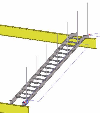 Adjust position and height of stanchions 1. Edit the stanchion height to 1100.