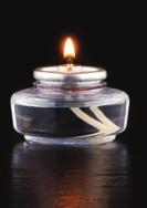 Simple lines and soft shading converge to make this votive a fitting complement