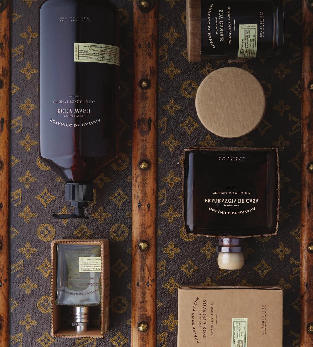 BOTANICO de havana Designed to evoke the 1940 s glamour of the small apothecaries ( boticarias ) that lined the side streets of Havana, this personal care collection pays homage to natural beauty