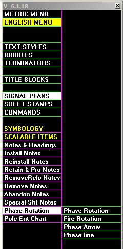 Drafting & Traffic Cells All of the current drafting standards are available by using the MicroStation sidebar menu.
