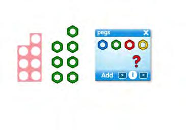 Touch the green tick to add a number to the workspace or the red cross to clear it.