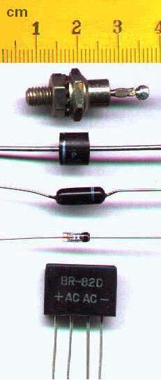 Diodes Several types of diodes.