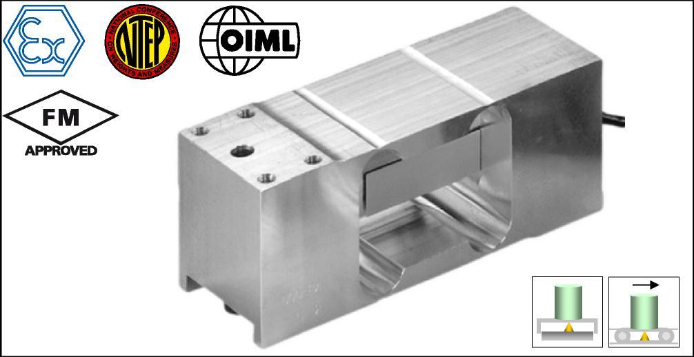 Load cell 50... 500 kg High capacity single point load cell made of aluminum.