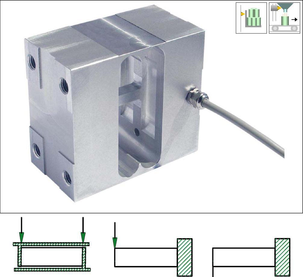 Load cell Single point load cell made of aluminum Designed to fit with single point platforms of maximum dimensions 600 mm x 600 mm.