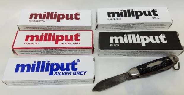 Milliput come in five different colors
