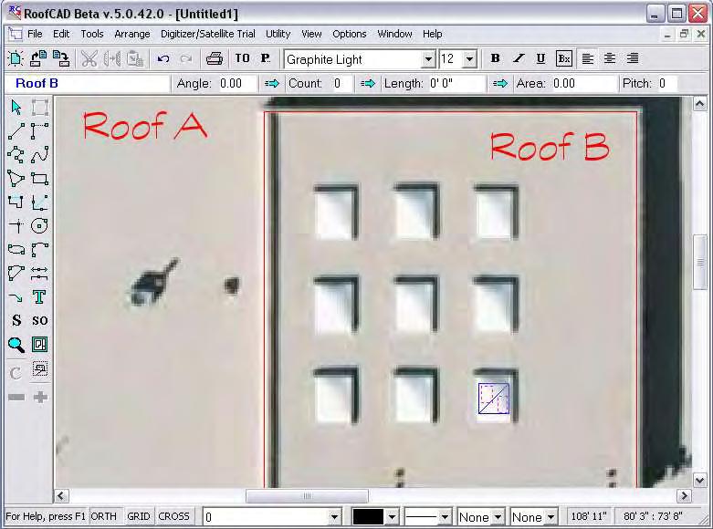 Satellite Takeoff Tutorial--Flat Roof 33-15 1. So go back to the Smart Object Browser and click Skylight again. This time enter 5 for the length, 6 for the width and try again.