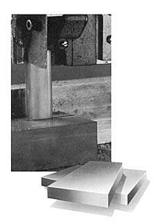 Sawing rectangular stock Sawing VESPEL shapes cut easily with either circular or band saws. Follow these suggestions for best results: Circular Sawing Use a sharp blade without set.