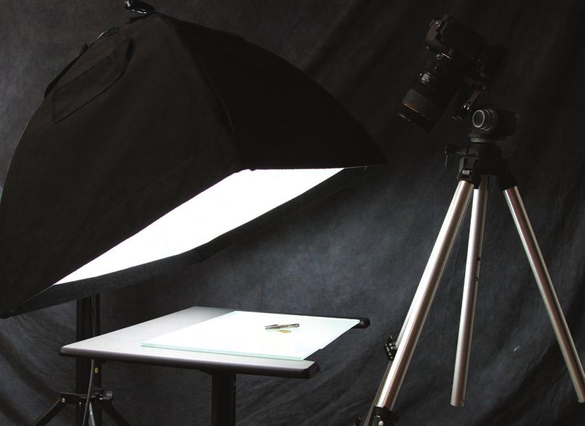 For flatter items such as guns and knives, the softbox is fairly simple and can deliver outstanding results. A NOTE ABOUT LIGHT ILLUSTRATION 2 A couple of things to keep in mind about lighting are 1.