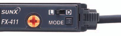 photoelectric sensors. Functions which are not commonly used can be operated using a non-obtrusive setting switch.