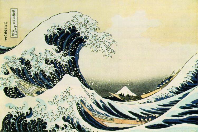 The Great Wave Painted by: Katsushika Hokusai In: Edo, Japan When: 1829-33 Materials and Technique: a print using ink and color on paper You can see it at: The British Museum, London, as well as many
