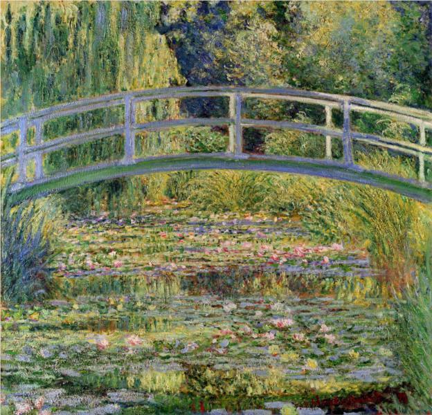 The Water Lily Pond Painted by: Claude-Oscar Monet In: Giverny, France When: 1899 You can see it at: The National Gallery, London Interesting Fact: Monet