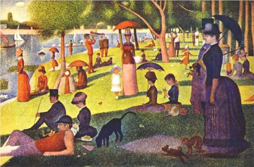 A Sunday on La Grande Jatte Painted by: Georges Seurat In: Paris, France When: 1884-1886 You can see it at: The Art Institute of Chicago, USA Interesting Fact: