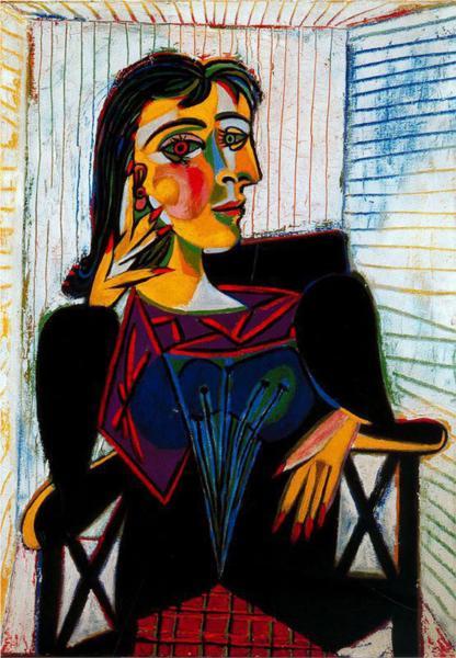 Portrait of Dora Maar Painted by: Pablo Picasso In: Paris, France When: 1937 You can see it at: Musee Picasso, Paris, France