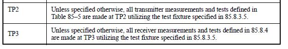 802.3bj Transmitter and Receiver measurements and test points Adopt transmitter parameters in Table 85-5 as baseline for 802.3bj transmitter parameters.