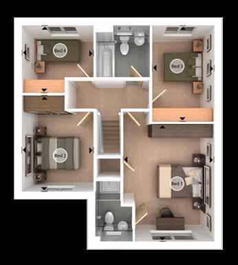 Ground Floor Living Room (max.) 4.88m x 3.47m 15'11" x 11'5" Kitchen/Dining Area 4.52m x 3.26m 14'9" x 10'8" First Floor Bedroom 1 4.48m x 3.48m 14'7" x 11'4" Bedroom 2 (max.