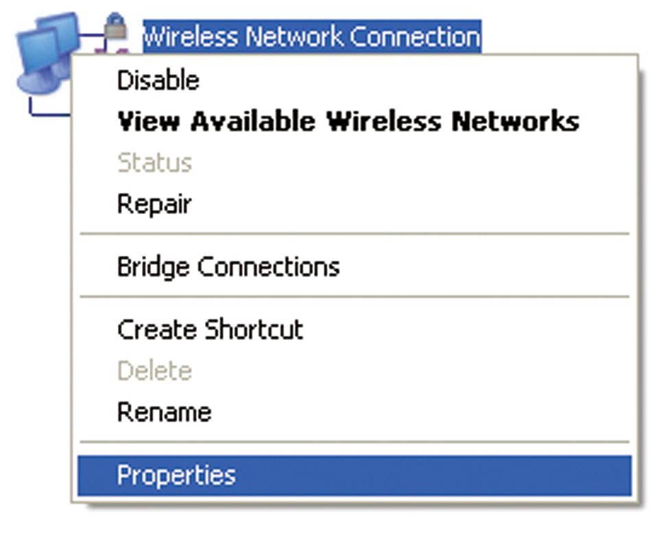 2. Faceţi click dreapta pe Wireless Network Connection