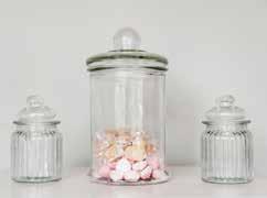 Assorted glass jars