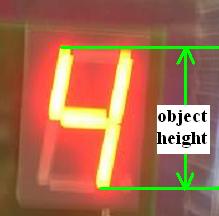 7. Thin Lenses Figure 7.8: A picture of the LED number 4 that you will be using as your object showing how to measure its height. 10.