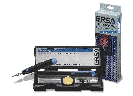 E R S A Independent 60 ERSA Independent 125 special Independent 60 G 152 CN chisel-shaped, 1.0 mm Rating: 10 to 60 W Operating time for one gas filling: max. 90 min Tank volume: 12.7 ml / 0.
