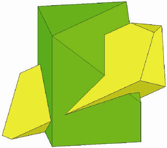 B-3. Fig. B-3 shows the projections of a square based prism of 65mm side, which has been cut as shown.