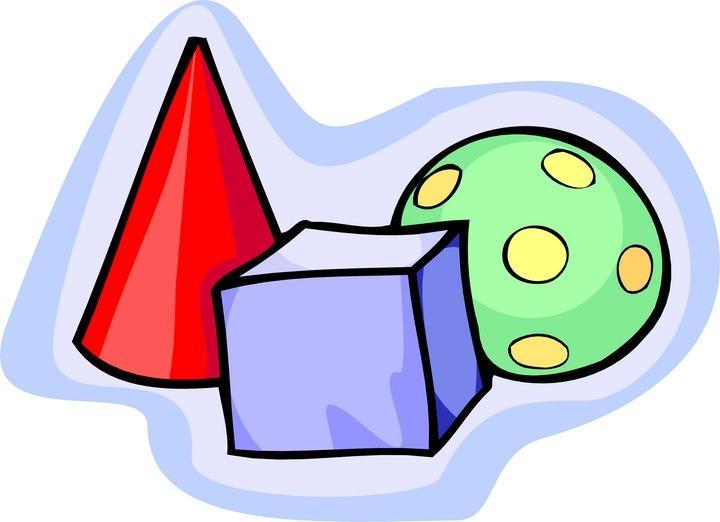 Read the following directions carefully. 1. Write the number 1 on the ball. sphere cone 2. Write the number 2 on the box. cube 3. Write the number 3 on the cone. 4. What is another name for the box?
