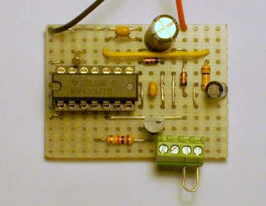The prototype circuit was built on a Busboard Prototype