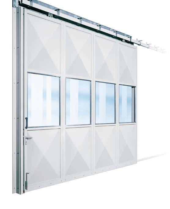 KSE single-skinned door type The door leaf comprises elements of continually welded rectangular hollow