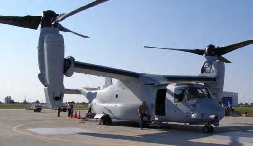 Demonstrated ability to transmit BLOS SATCOM data through the blades on a MV-22