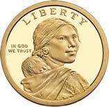 00 Native American Dollar - Horse Reverse Sacagawea bust right with baby on back.