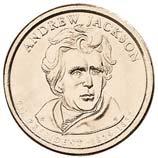 Presidential Dollars 143 Andrew Jackson John Tyler KM# 428 8.07 g.