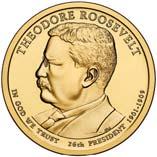 146 Presidential Dollars Theodore Roosevelt 2014P 2.00 3.00 2014D 2.00 3.00 2014S 5.