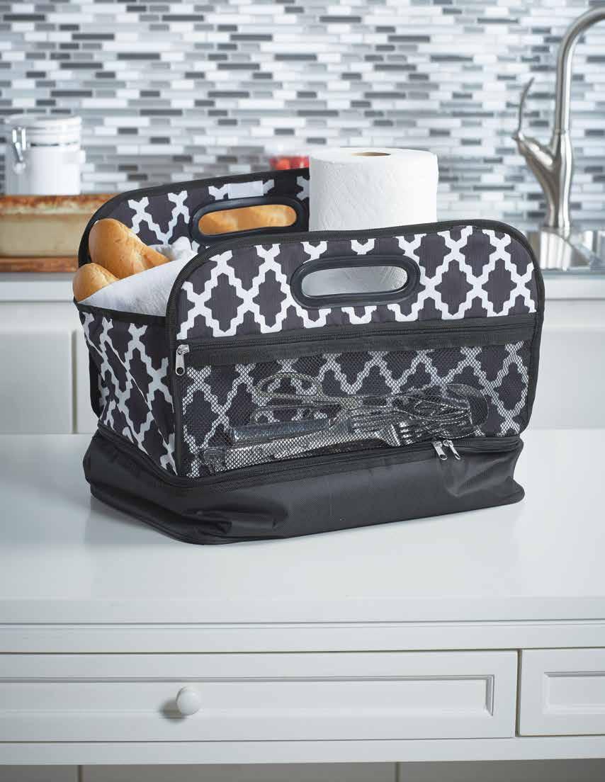 A PLACE FOR EVERYTHING IMPERIAL INSULATED 2-TIER TOTE Bolsa aislada con dos capas Stylish thermal shield tote