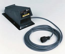 The foot pedal control operates like a gas pedal in a car; the more it is pressed, the more current that flows.